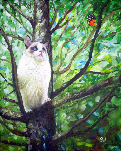 Cat and Butterfly